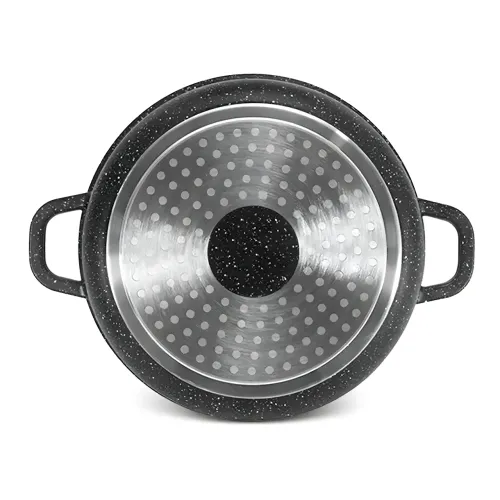 Набор посуды Top Kitchen TK00076, 7 предметов — кастрюли с мраморным антипригарным покрытием, алюминий, стекло - фото 2