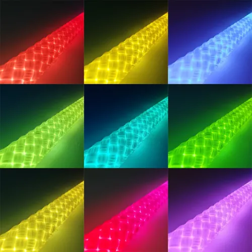 Неонова піксельна LED-стрічка-шнура 5 м, SFK-30, WS2811, RGB 360°, IP67, з контролером і пультом - фото 2