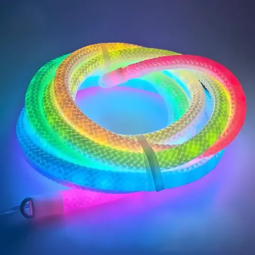 Неонова піксельна LED-стрічка-шнура 5 м, SFK-30, WS2811, RGB 360°, IP67, з контролером і пультом - фото 6