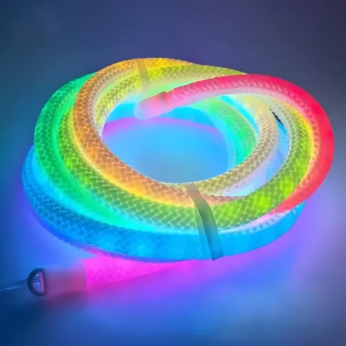 Неонова піксельна LED-стрічка-шнура 5 м, SFK-30, WS2811, RGB 360°, IP67, з контролером і пультом - фото 11