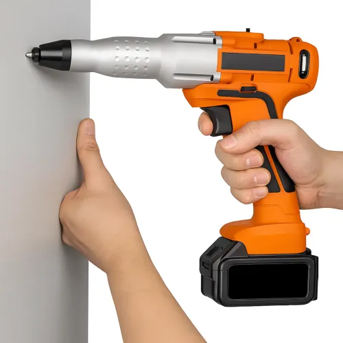 Акумуляторний заклепник Golden Bullet BY8506, 18V, 2000 mAh, 5 мм, 2 швидкості, у кейсі - фото 6