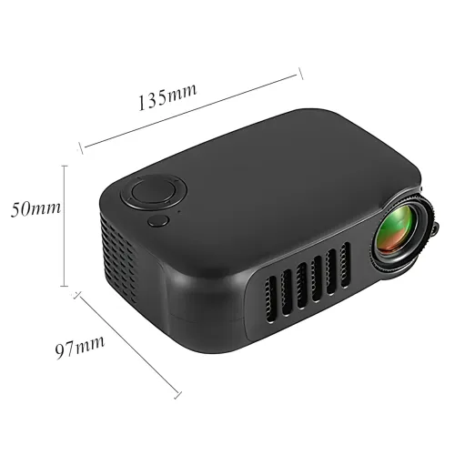 Портативний мініпроєктор A2000 BLACK, компактний LED-проєктор 1000 Лм, до 100, підтримка 1080P, з пультом - фото 9