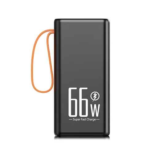 Hoco JA88A Power Bank 100000mAh, павербанк зі швидким заряджанням PD66W+QC3.0, ліхтариком і 4 USB-портами Білий - фото 6