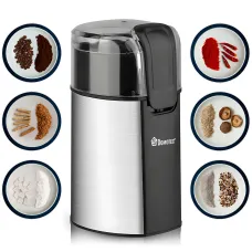 Кавомолка електрична Domotec MS 7123 280W, ножова, місткість 60 г, сталь, 16 х 9 см