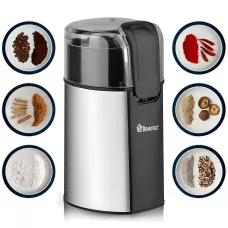 Кавомолка електрична Domotec MS 7123 280W, ножова, місткість 60 г, сталь, 16 х 9 см