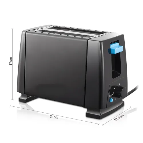 Тостер Domotec MS-263 650 Вт, 2 слоти, регулювання підсмажування, знімний піддон, захист від перегрівання, чорний - фото 10