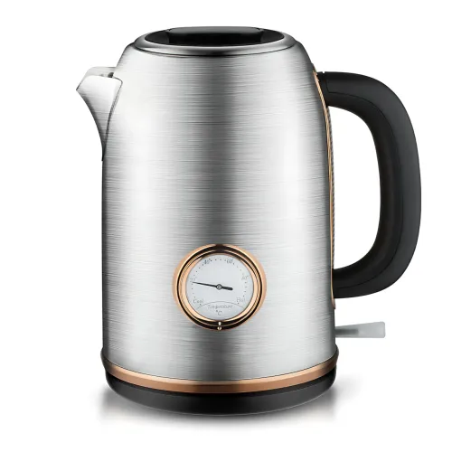 Электрический чайник Domotec MS-7849, нержавеющая сталь, 1,7 л, 2200 Вт, с термометром и автоотключением - фото 2