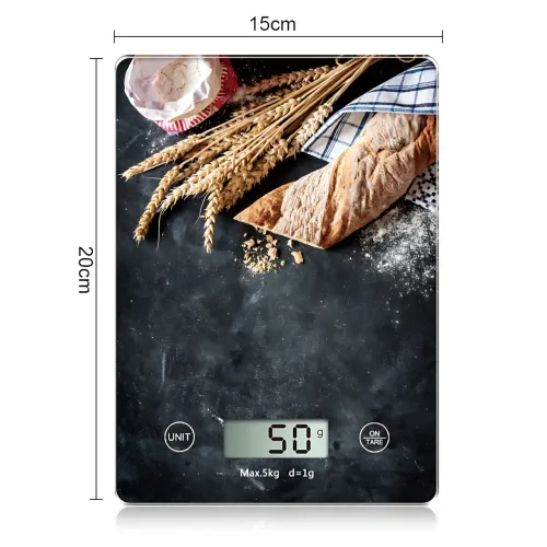 Кухонні ваги Domotec R10004 до 5 кг, електронні ваги з LCD-дисплеєм, функцією тарування, вологозахистом - фото 8