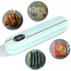 Вакуумный упаковщик продуктов Vacuum Sealer YQ-666, 300 Вт, дисплей, для сухой/влажной упаковки + 10 пакетов