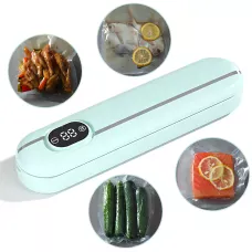 Вакуумный упаковщик продуктов Vacuum Sealer YQ-666, 300 Вт, дисплей, для сухой/влажной упаковки + 10 пакетов