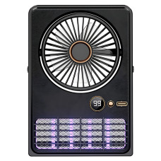 Портативний вентилятор-лампа від комарів Fan AND XL-1414 2-в-1, 6000 мА·год, LED-підсвітка, 5 швидкостей, чорний