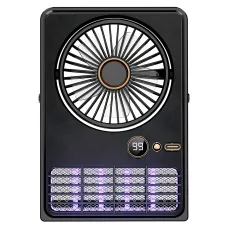 Портативный вентилятор-лампа от комаров Fan AND XL-1414 2-в-1, 6000 мАч, LED-подсветка, 5 скоростей, черный