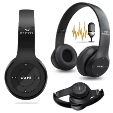 Бездротові Bluetooth-навушники MDR P47 з мікрофоном, шумозаглушенням, FM-радіо, microSD, складана конструкція