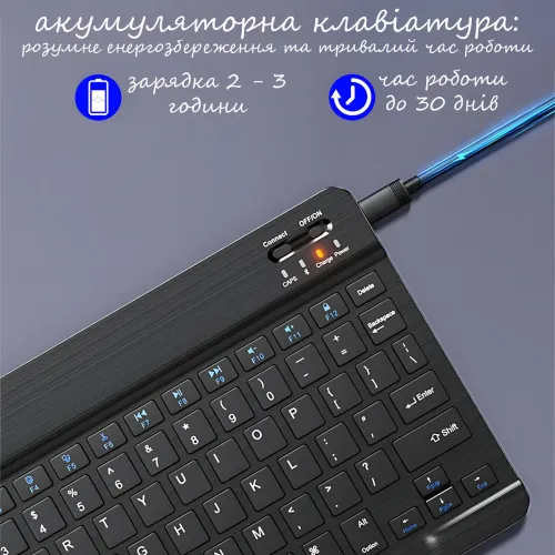 Беспроводная клавиатура и мышь 9212-BT Bluetooth, аккумуляторная клавиатура 79 клавиш + оптическая мышь - фото 6