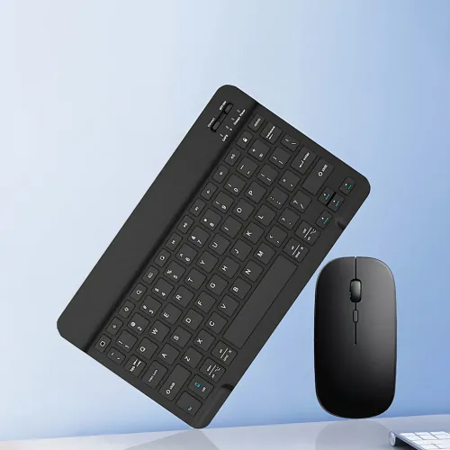 Беспроводная клавиатура и мышь 9212-BT Bluetooth, аккумуляторная клавиатура 79 клавиш + оптическая мышь