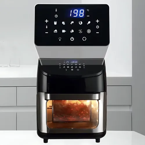 Аерофритюрниця Hoffmans HM-782, 15 л, 2400 Вт, з LED-дисплеєм, конвекцією, грилем і запіканням, мультипіч - фото 9