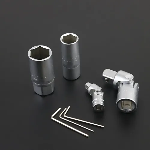 Набір головок ZHONGXIN 94 предмети 1/4 і 1/2 DR, Torx, хром-ванадій, тріскачки, біти, свічкові головки, синій - фото 6