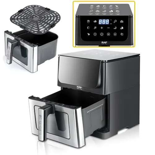 Аерогриль Air Fryer RAF R.5290, 8 л, 1800 Вт, цифрове керування, LED-дисплей, 360° конвекція, гриль - фото 7