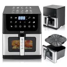 Аерогриль Air Fryer RAF R.5290, 8 л, 1800 Вт, цифрове керування, LED-дисплей, 360° конвекція, гриль