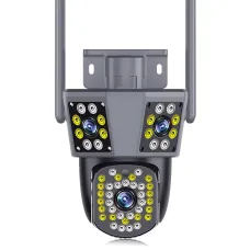 Уличная Wi-Fi IP камера 3-Lens IPC360, 3 объектива, цветное ночное видение, двусторонний звук, IP66, WiFi+RJ45