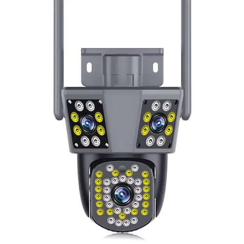 Вулична Wi-Fi IP-камера 3-Lens IPC360, 3 об'єктиви, кольорове нічне бачення, двосторонній звук, IP66, WiFi+RJ45 - фото 2