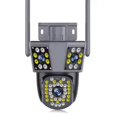 Уличная Wi-Fi IP камера 3-Lens IPC360, 3 объектива, цветное ночное видение, двусторонний звук, IP66, WiFi+RJ45