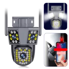 Вулична Wi-Fi IP-камера 3-Lens IPC360, 3 об'єктиви, кольорове нічне бачення, двосторонній звук, IP66, WiFi+RJ45