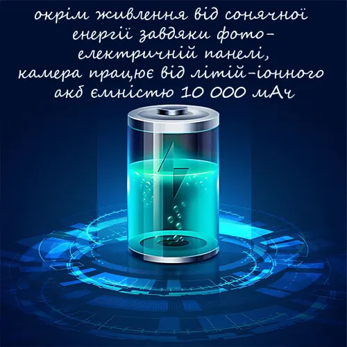 Поворотна 4G-камера відеоспостереження з 3 лінзами SD 35-4G, від сонячної панелі, 5 Мп, з акб 10 000 мА·год - фото 7