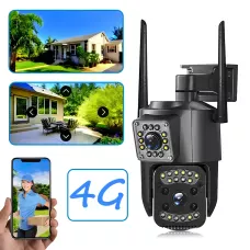 Уличная IP-камера видеонаблюдения SC03 V380pro, 4G SIM, поворотная 360°, датчик движения, дуплекс