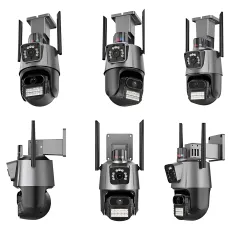 Wi-Fi IP камера P11, 3+3 Мп, PTZ, двойной объектив, ночное видение, сигнализация, автоотслеживание, IP66, SD