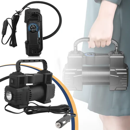 Автомобільний компресор Air Pump AND XL-1025, 12 В, 150 PSI, LED-ліхтар, манометр