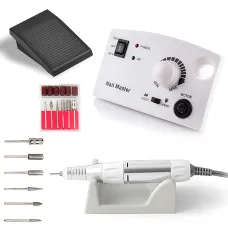 Фрезер для манікюру та педикюру Nail Master DM-211 (ZS-602) 30 000 об./хв, 30 Вт, педаль, реверс, набір насадок