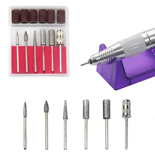 Фрезер для манікюру та педикюру Nail Master ZS-602, 65 Вт, 45 000 об./хв, реверс, педаль, набір фрез, рожевий - фото 9