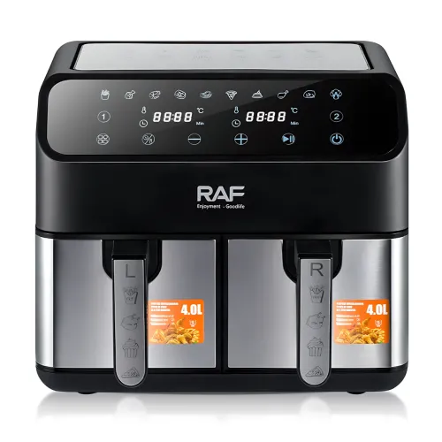 Професійний аерогриль-фритюр RAF R.5292 Air Fryer, подвійна антипригарна чаша 4+4 л, 2000 Вт - фото 2