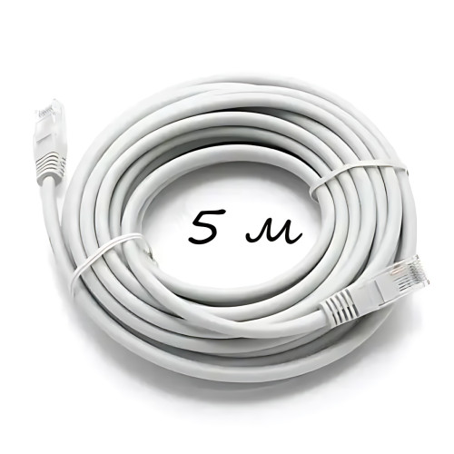 Патч корд LAN RJ-45 UTP Cat.5e, 10 м, интернет-кабель 13525, для роутеров, модемов, ПК 5 - фото 9