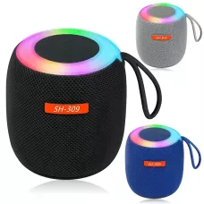 Портативна Bluetooth-колонка UKC SH-309, 5 Вт, 800 мА·год, RGB LED-підсвітка, TWS, FM, USB/TF/AUX, Type-C