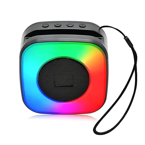 Караоке Bluetooth колонка SPS LX-01, 15 Вт, USB, FM, 1200 мА·год, чорний - фото 4