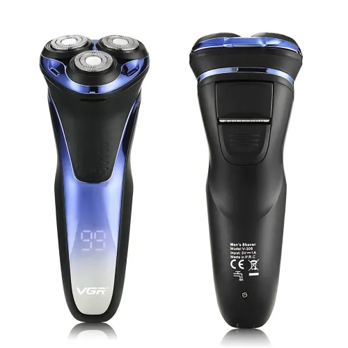Электробритва VGR V-306, аккумуляторная, беспроводная, влагозащита IPX7, 3D роторные головки, сухое/влажное бритьё, LED-дисплей - фото 2