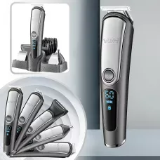 Машинка для стрижки волос/бороды 5в1 VGR V-105, 5 Вт, аккумуляторная с USB-зарядкой, LED-дисплеем, водонепроницаемая, с насадками