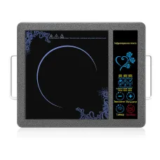 Електроплита інфрачервона Domotec MS-5842, 2000 Вт, 1 конфорка, сенсорне керування, склокераміка, з таймером і автовимкненням