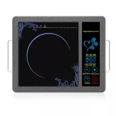Електроплита інфрачервона Domotec MS-5842, 2000 Вт, 1 конфорка, сенсорне керування, склокераміка, з таймером і автовимкненням