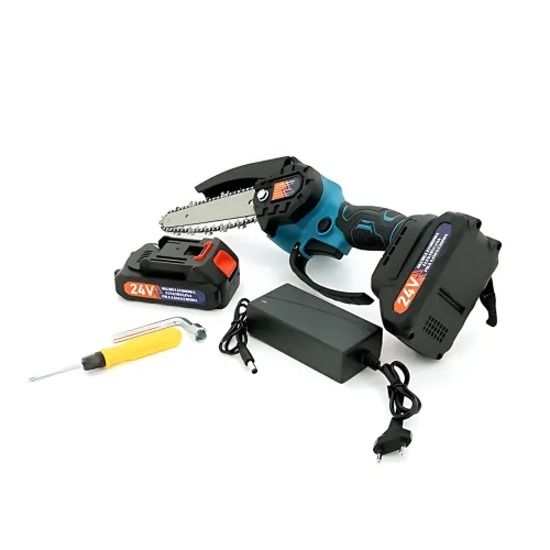 Акумуляторна ланцюгова пила CHAIN SAW 6 TL-0600, 24 В, 2000 Вт, 6 дюймів, з двома акумуляторами, у валізі - фото 7