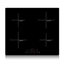Индукционная электроплита Domotec MS-5864, настольная, 4 конфорки, 5900 Вт, сенсорное управление, склокерамика, черная