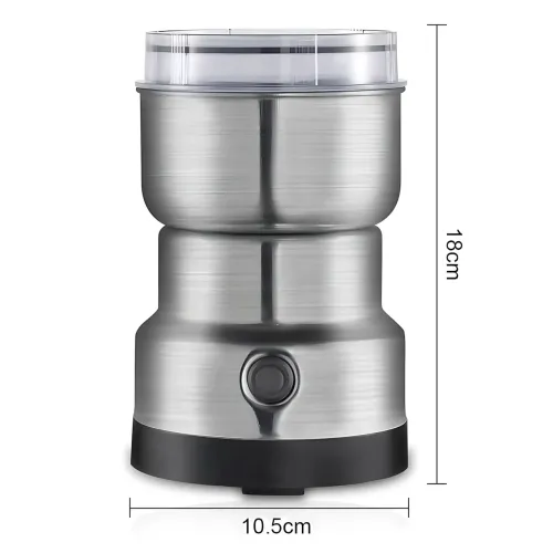 Кофемолка электрическая Domotec MS-7113, 180 Вт, 85 г, нержавеющая сталь, для кофе, орехов, специй, кнопочное управление - фото 10