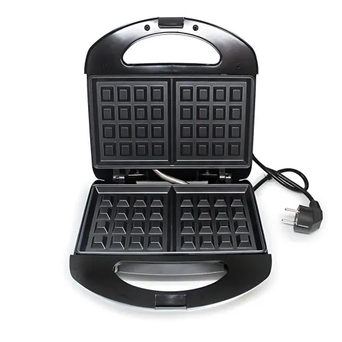 Вафельниця електрична Domotec MS-7705, 1000 Вт, 2 форми, антипригарне покриття, терморегулятор, індикатор готовності - фото 2