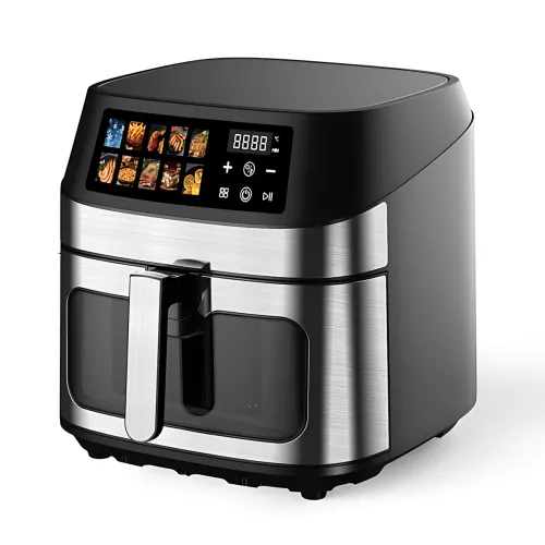 Аерофритюрниця Domotec MS-3222, 2800 Вт, об'єм 12 л/чаша 8 л, антипригарне покриття, оглядове вікно, 6 програм, сенсорна - фото 3