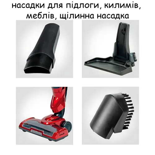 Пилосос акумуляторний 2 в 1 Domotec MS-4403, 600 Вт, вертикальний, портативний, з НЕРА-фільтром, li-ion батареєю 2200 мА·год - фото 6