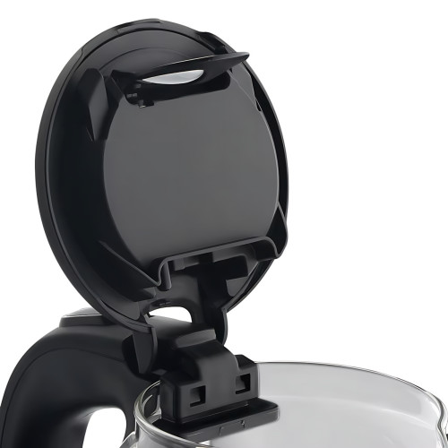 Електрочайник Domotec MS-7910 1 л, 1650 Вт, скляний корпус з LED-підсвіткою, автовимкнення, поворотна база 360°, чорний - фото 4