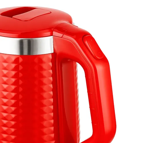 Електрочайник Domotec MS-5027 2.2 л, 1500 Вт, пластик, прихований нагрівальний елемент, автовимкнення, поворот на 360°, червоний - фото 4