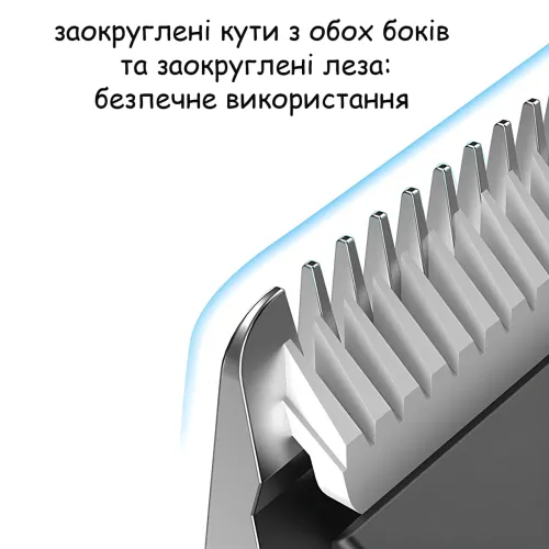 Машинка для стриження волосся Domotec MS-3301, 12 Вт, дротова, 4 насадки (3/6/9/12 мм), леза з неіржавкої сталі, з ножицями - фото 7
